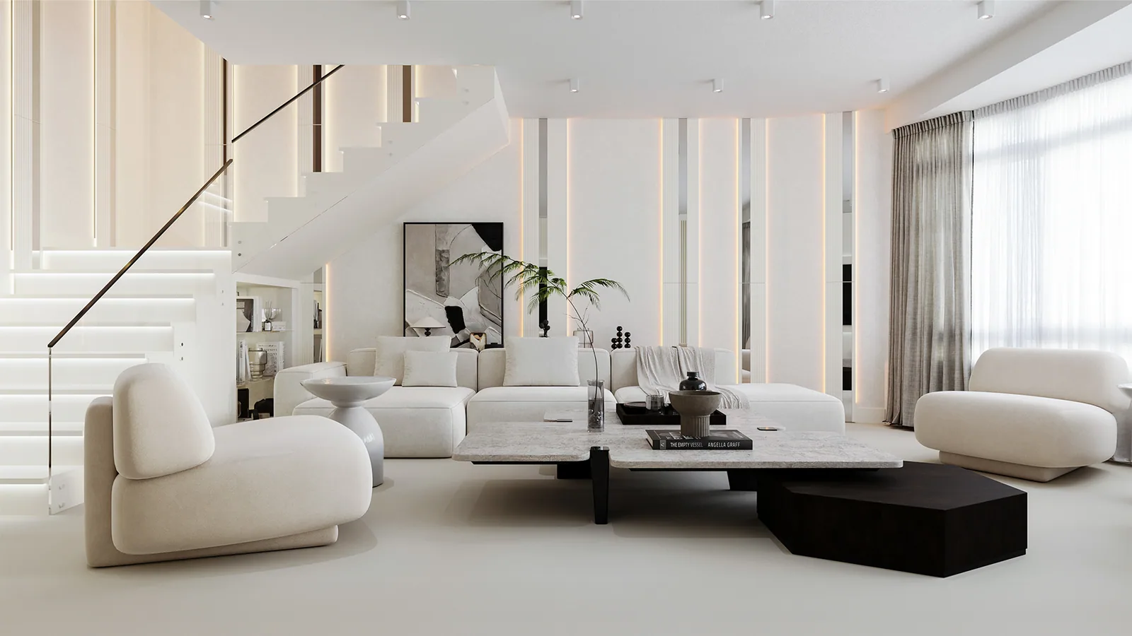 L.C. Gölbaşı Villa projesinden iç mekân detayı