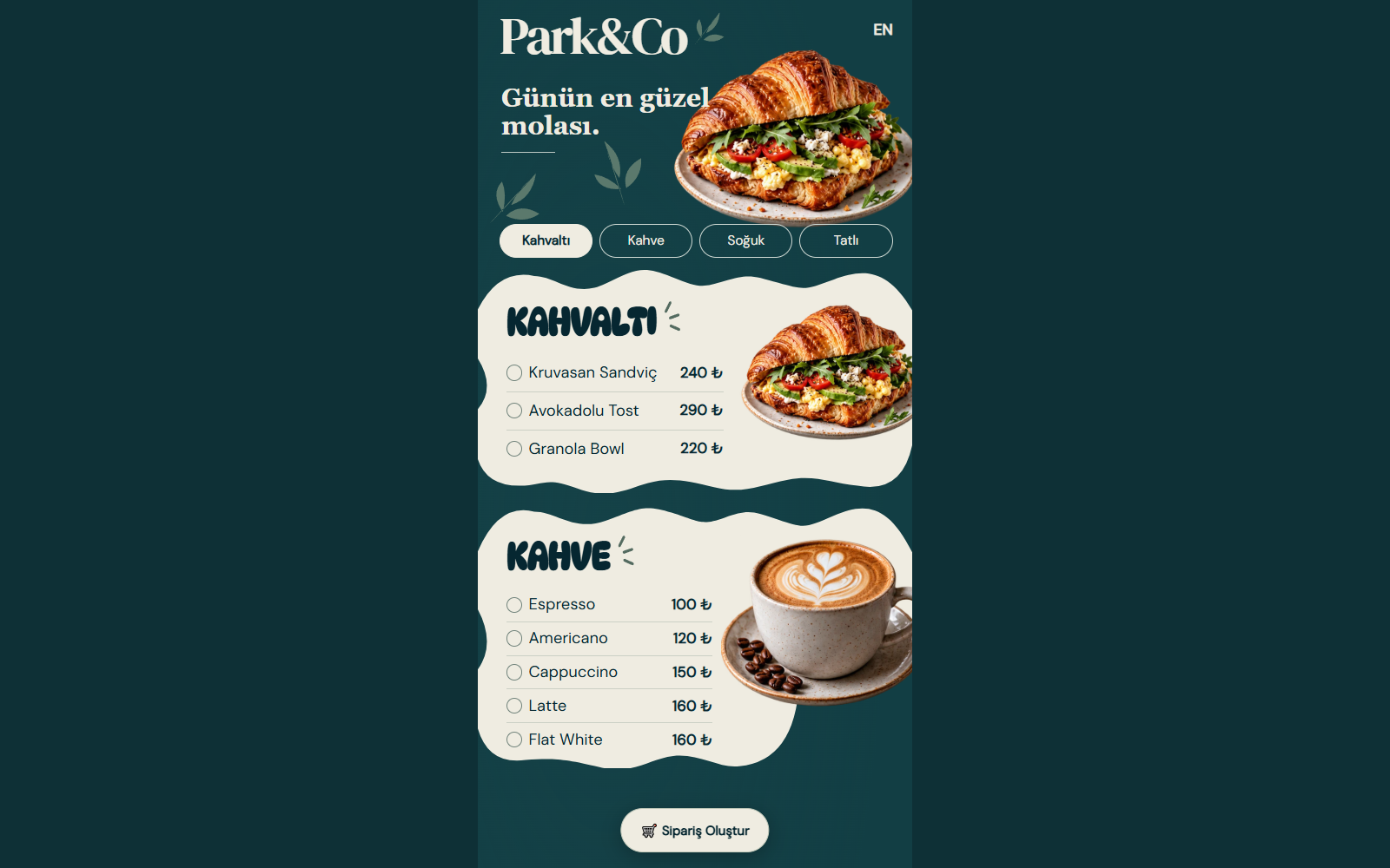 Park&Co web sitesi ekranı