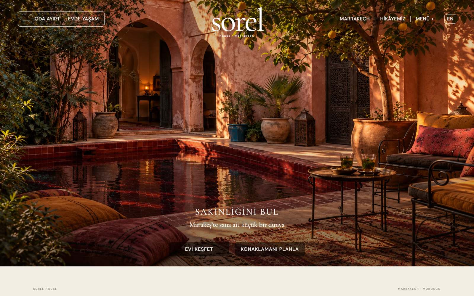 SOREL House web sitesi ekranı